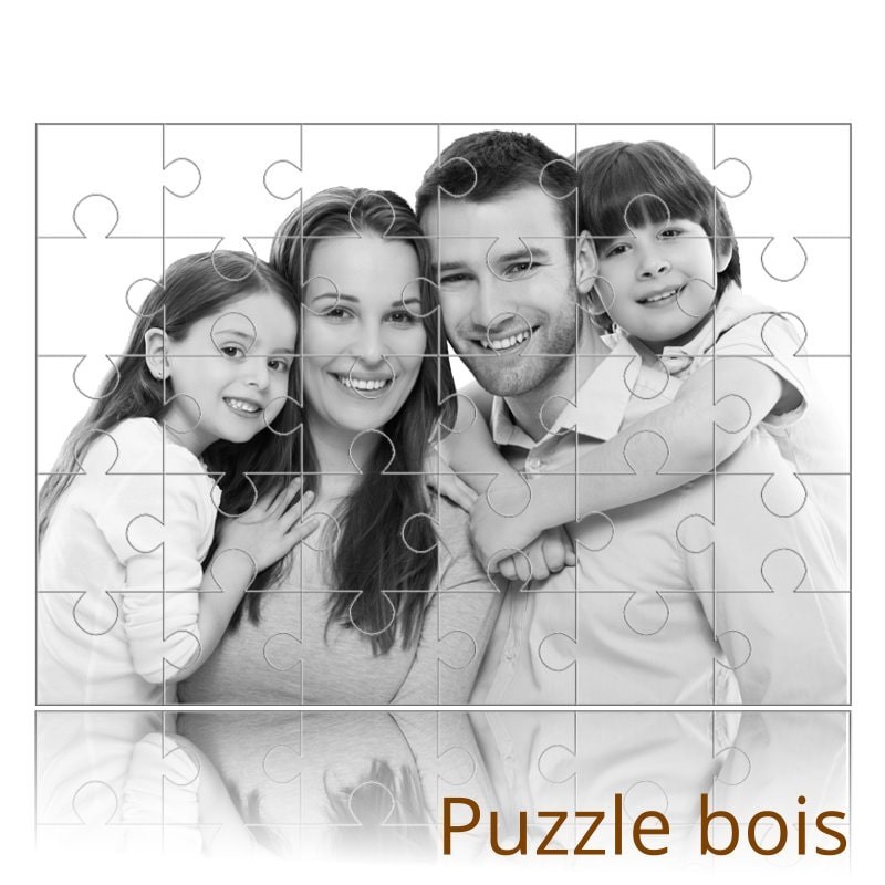 Puzzle bois personnalisable avec photo et texte - Puzzle bois photo