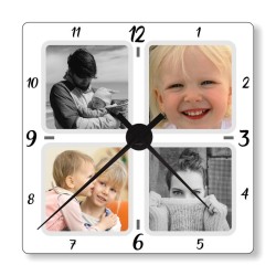 Horloge personnalisée avec 4 photos