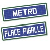 Panneau station de métro parisien à personnaliser