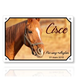 Plaque pour box à chevaux personnalisable
