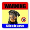 Plaque chien warning - Chien de garde