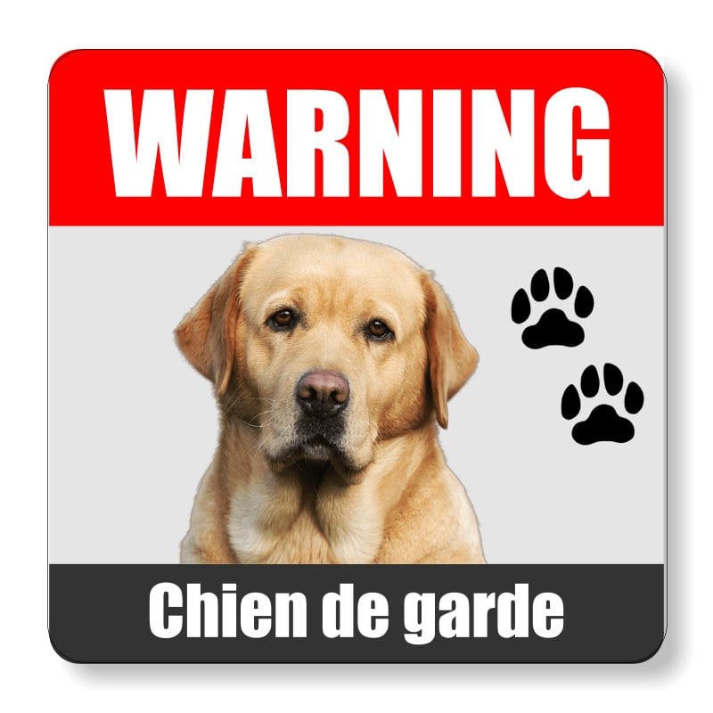 Plaque chien warning - Chien de garde