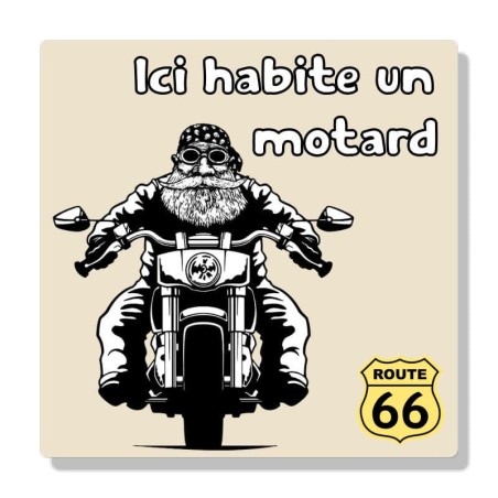 Plaque "Ici habite un motard"