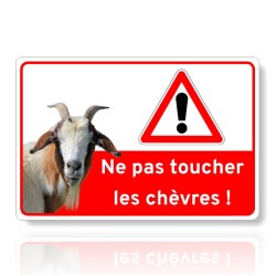 Plaque "Ne pas toucher aux animaux" personnalisable